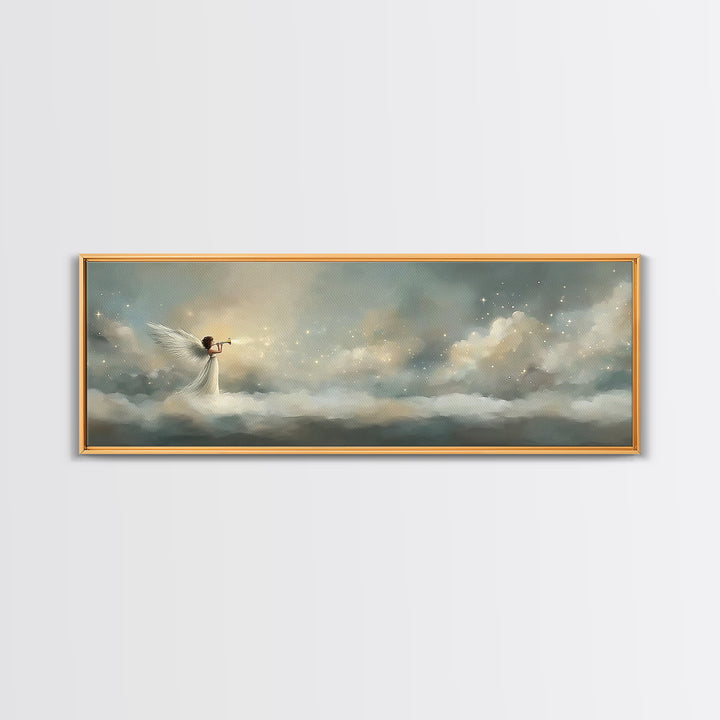 Heralding Light | Framed Canvas Print | Panoramic Art | Christian Art Canvas | Christian Wall Art | Jesus Art Print | Christmas Art