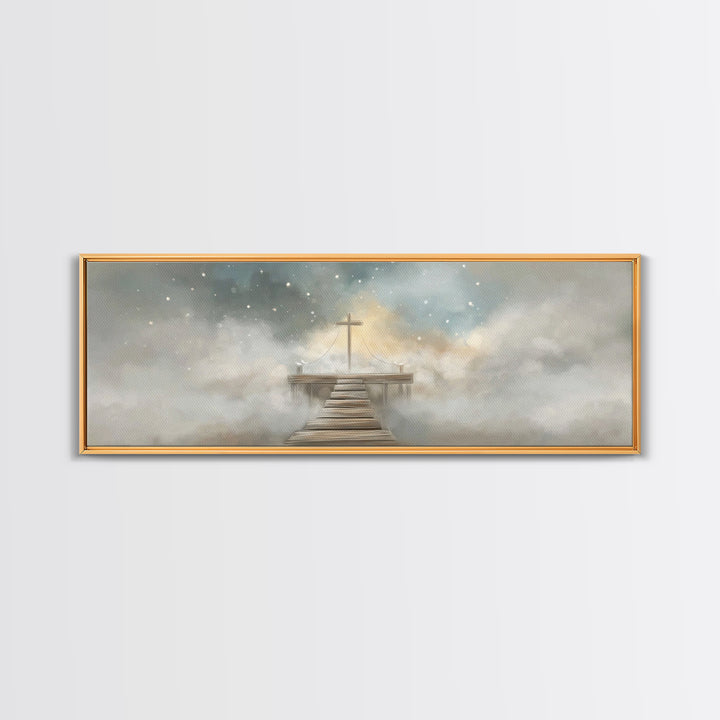 Path Of Grace | Framed Canvas Print | Panoramic Wall Art | Christian Art | Christian Canvas | Christian Painting | Christian Decor