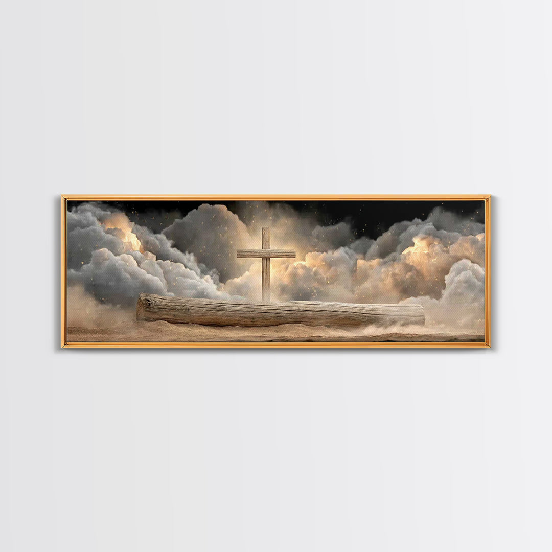 Rise Of Mercy – Framed Canvas Print – Christian Wall Art – Extra Wide Art – Christian Art Canvas – Christian Painting – Christian Decor