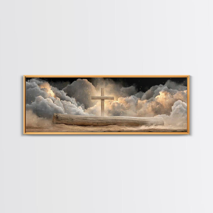 Rise Of Mercy – Framed Canvas Print – Christian Wall Art – Extra Wide Art – Christian Art Canvas – Christian Painting – Christian Decor