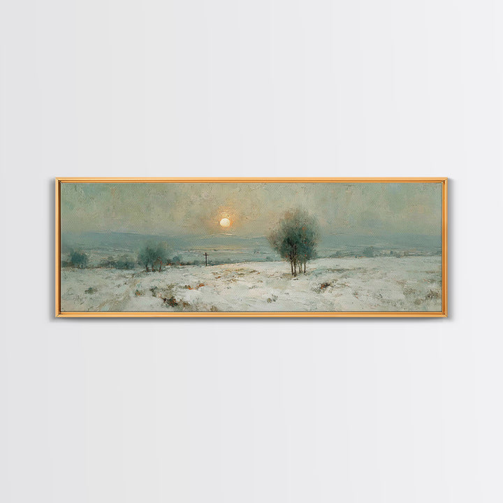 Winter Redemption – Framed Canvas Print – Panoramic Frame – Christian Art – Christian Art Canvas – Christian Wall Art – Christian Painting