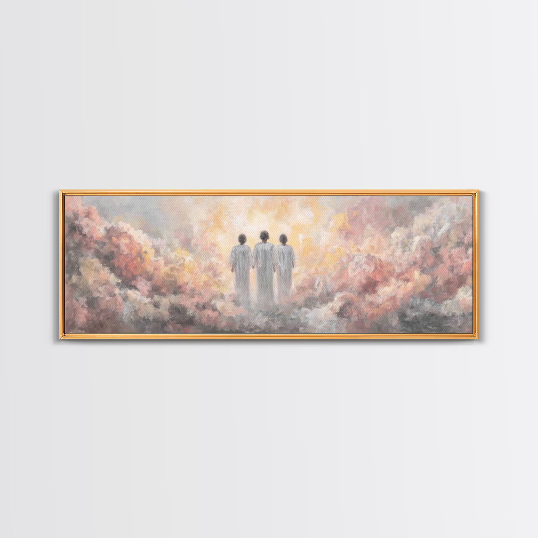 Soft Wings Arising | Framed Canvas Print | Christian Christmas Art | Panoramic Wall Art | Christian Art Canvas | Christian Decor | Christma