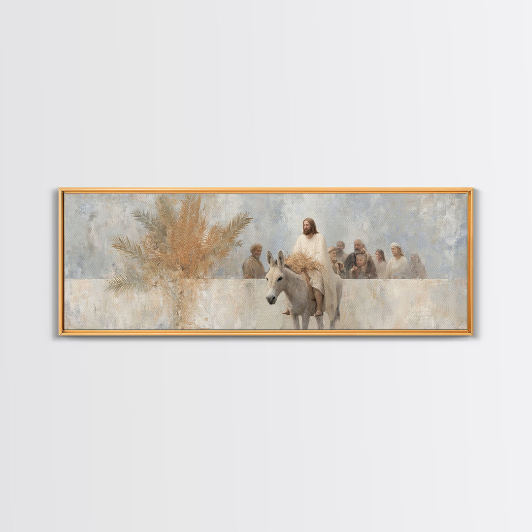 City Of Light | Framed Canvas Print | Christian Wall Art | Panoramic Art | Christian Art Print | Jesus Painting Canvas | Christian Christma