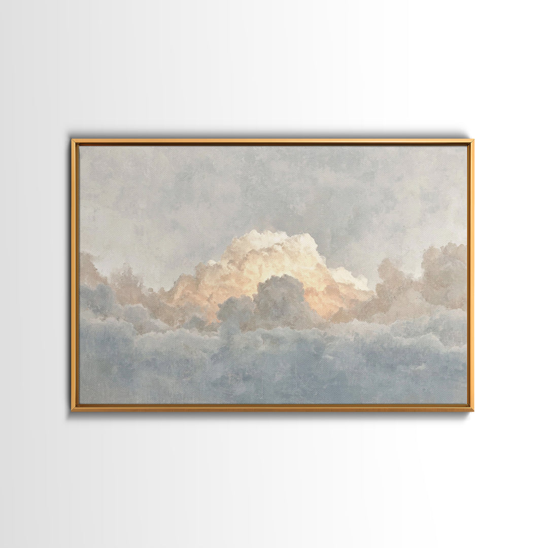 Heaven’s Promise – Framed Canvas Print – Christian Art Canvas – Minimalist Christian Art – Christian Wall Art – Subtle Christian Paintings