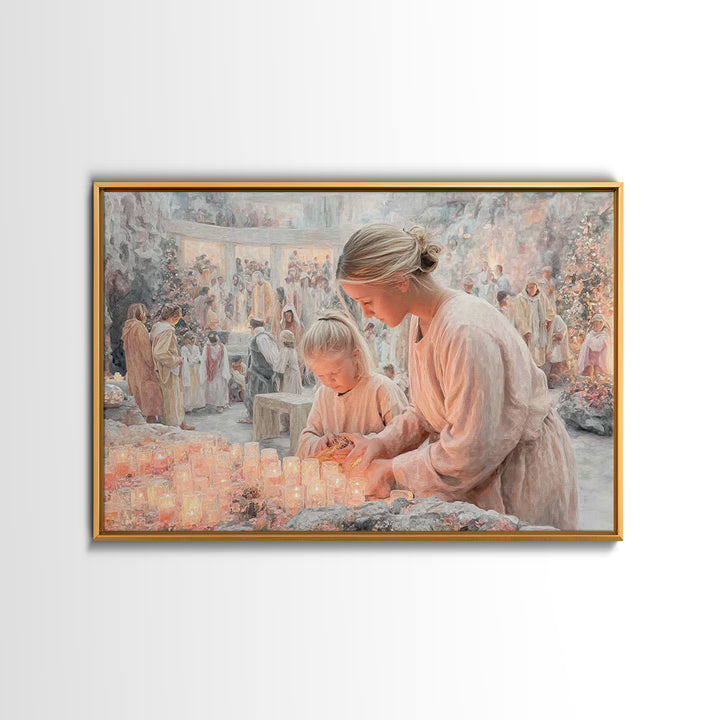 Festival Of Light – Framed Canvas Print – Christian Christmas Art – Christian Art Canvas – Christian Wall Art – Jesus Painting – Christian