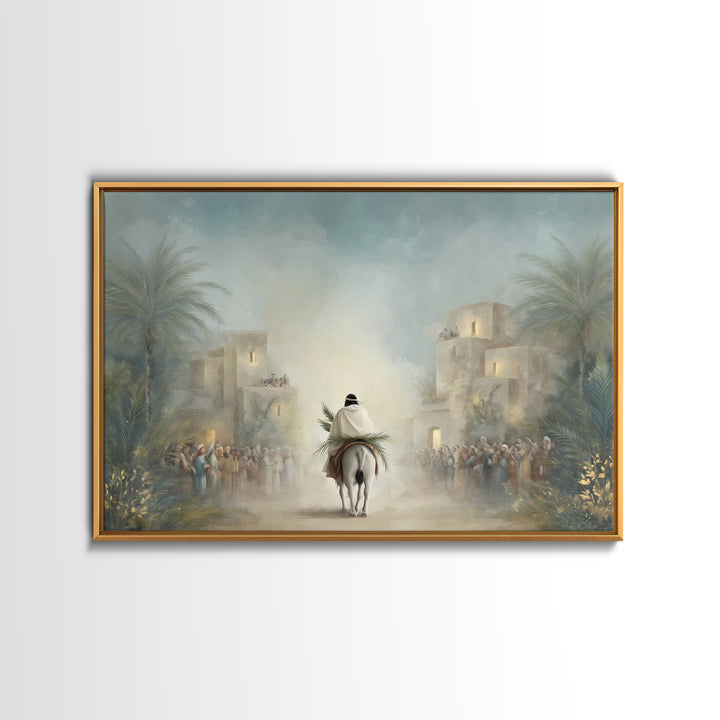 Risen Mountain Hope - Framed Canvas Print - Christian Art Canvas - Christian Wall Art - Abstract Christian Art - Christian Decor - Christia