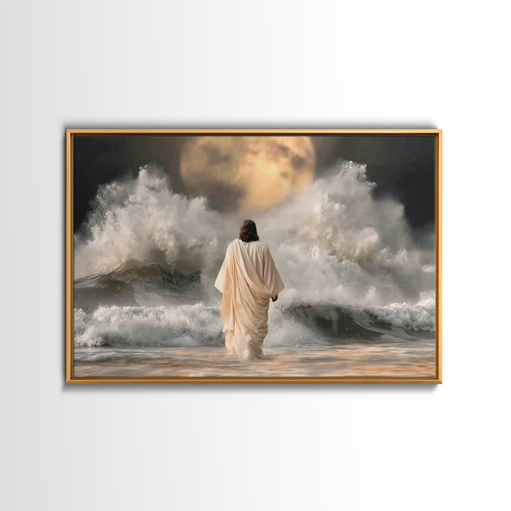 Heavenly Horizon | Framed Canvas Print | Christian Wall Art | Christian Art Canvas | Jesus Painting | Moody Christian Art | Christian Gift