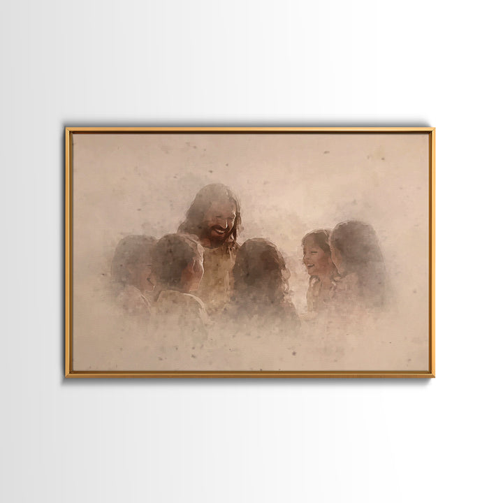 Fields Of Delight – Framed Canvas Print – Christian Wall Art – Christian Art Canvas – Jesus Painting – Christian Art Gift – Modern Christia