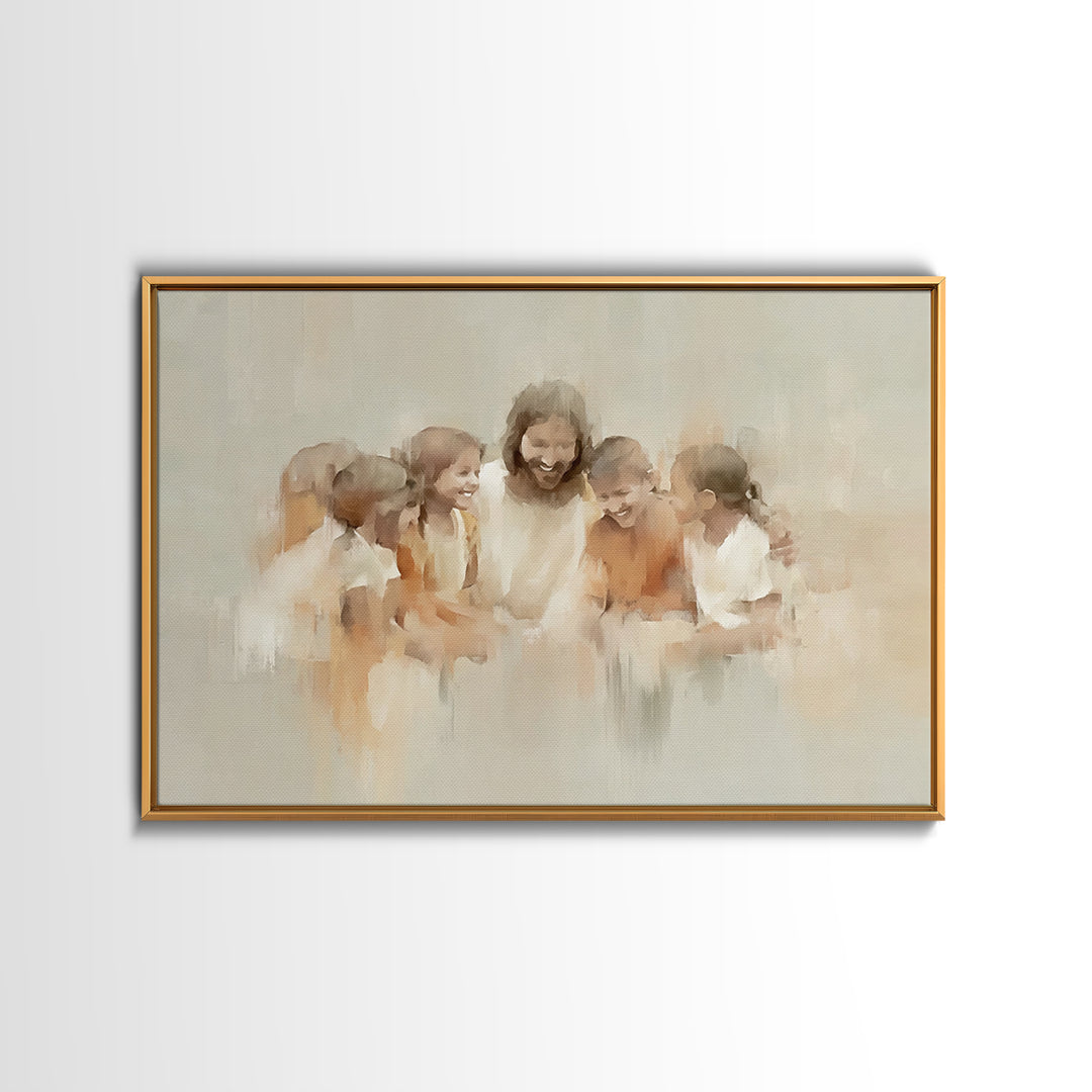 Circle Of Light | Framed Canvas Print | Christian Art Canvas | Jesus Painting | Christian Wall Art | Modern Christian Art | Christian Chris