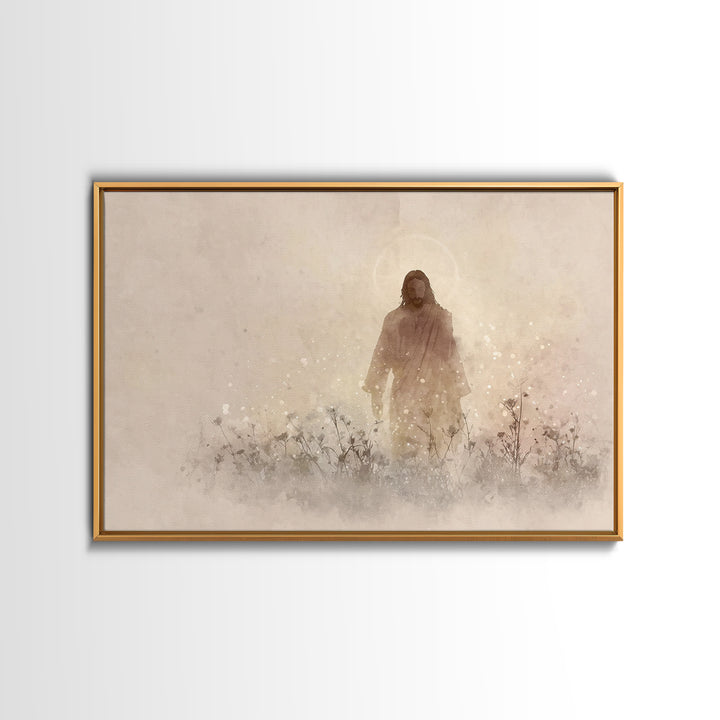 Radiant Messiah | Framed Canvas Print | Christian Wall Art | Jesus Painting | Christian Christmas Art | Christian Art Canvas | Christian De