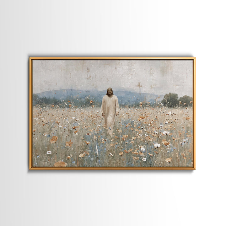 Path Of Grace | Framed Canvas Print | Christian Art | Christian Wall Art | Jesus Painting | Christian Art Canvas | Vintage Christian Art