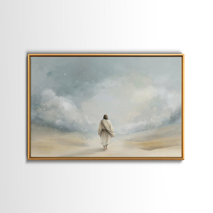 Heaven’s Trail, Framed Canvas Print, Christian Wall Art, Christian Art Canvas, Jesus Painting, Modern Christian Painting, Christian Gift