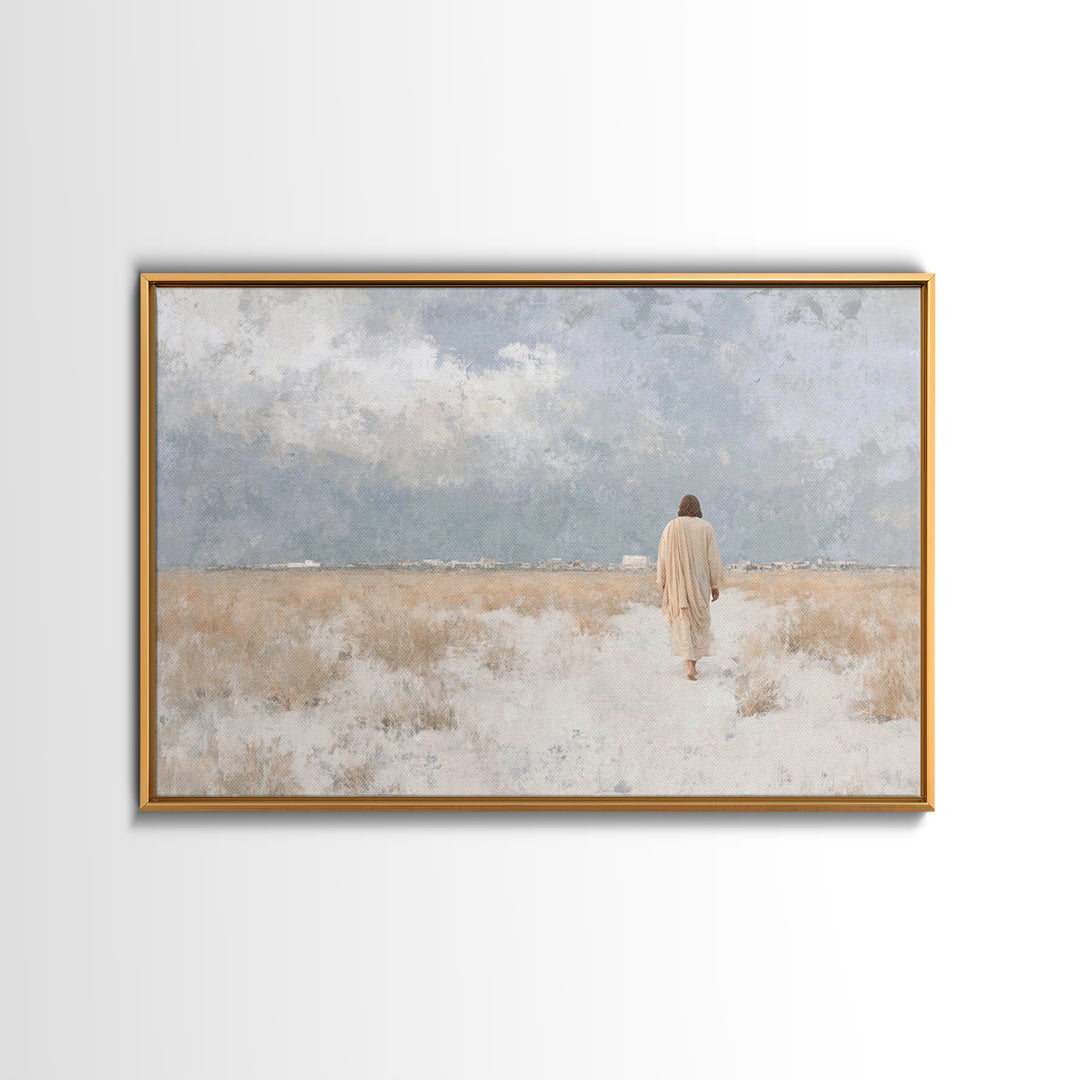 City Of Mercy, Framed Canvas Print, Christian Art Canvas, Christian Wall Art, Jesus Painting, Subtle Christian Art, Christian Gift