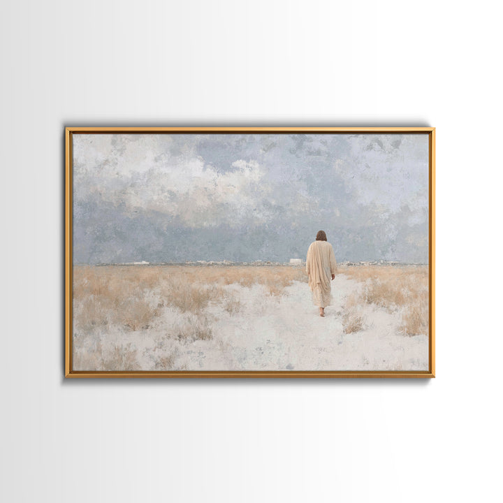 City Of Mercy, Framed Canvas Print, Christian Art Canvas, Christian Wall Art, Jesus Painting, Subtle Christian Art, Christian Gift