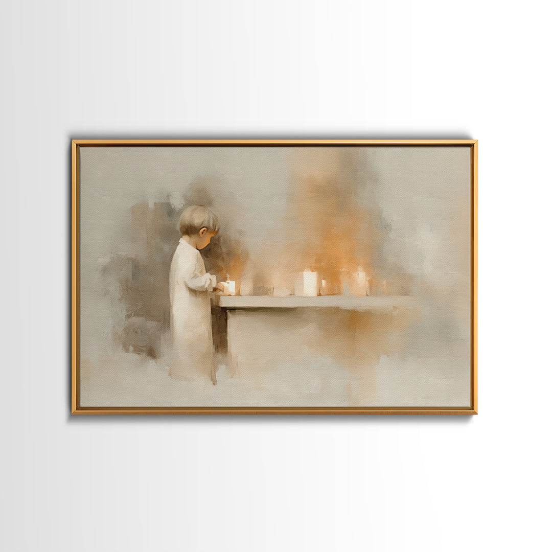 Soft Prayer Moment – Framed Canvas Print – Christian Wall Art – Subtle Christian Art – Christian Art Canvas – Christian Gift Ideas