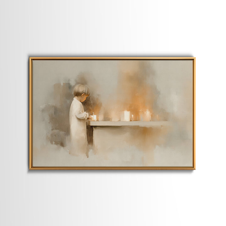 Soft Prayer Moment – Framed Canvas Print – Christian Wall Art – Subtle Christian Art – Christian Art Canvas – Christian Gift Ideas