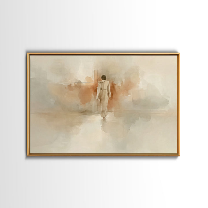 Crosswalk Promise | Framed Canvas Print | Christian Wall Art | Jesus Painting | Christian Art Canvas | Abstract Christian Art | Modern Chri