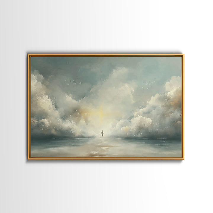 Heavenly Passage – Framed Canvas Print – Christian Wall Art – Jesus Painting – Christian Art Canvas – Modern Christian Art – Christmas Art