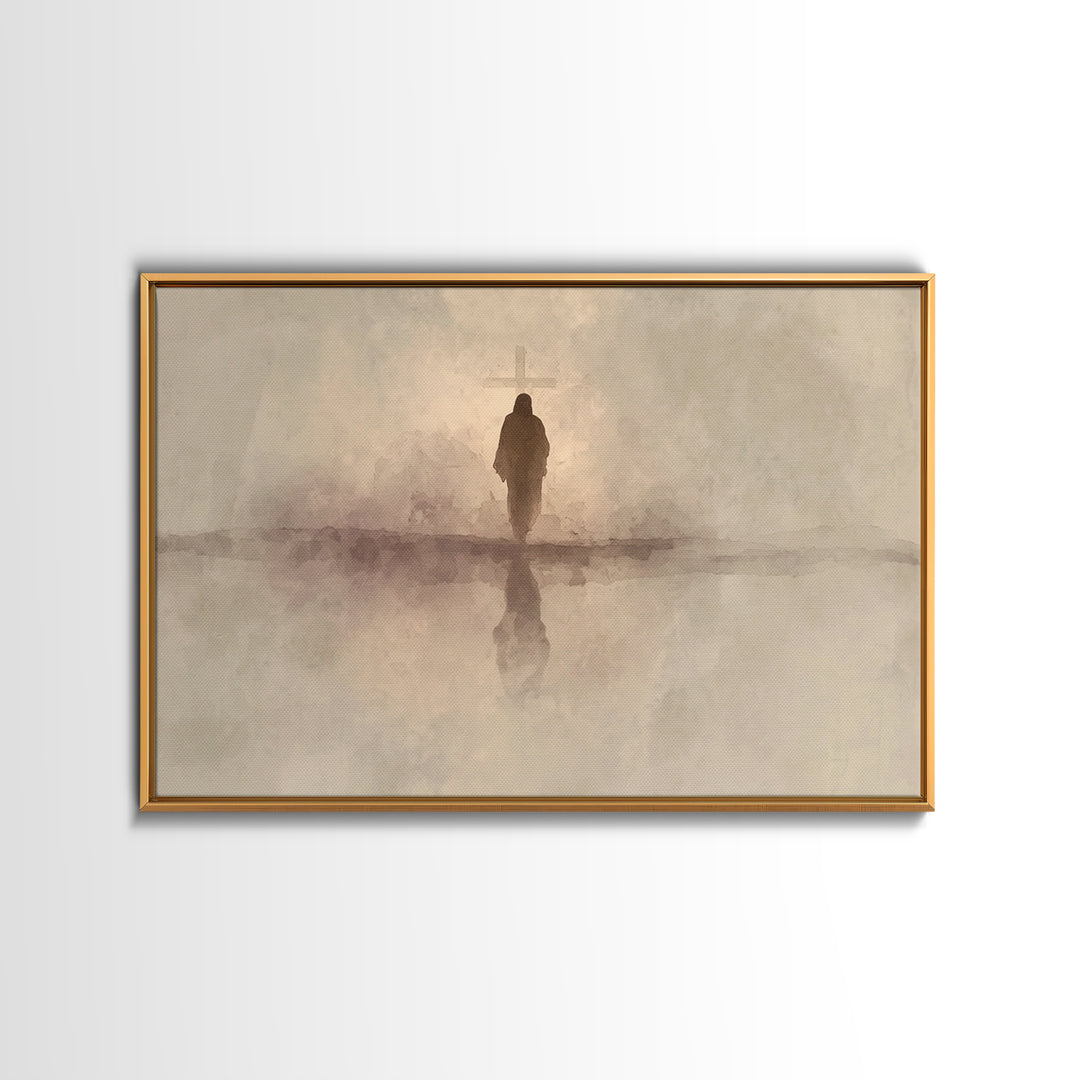 Silent Covenant, Framed Canvas Print, Christian Wall Art, Christian Art Canvas, Moody Christian Art, Jesus Painting, Christian Christmas Ar