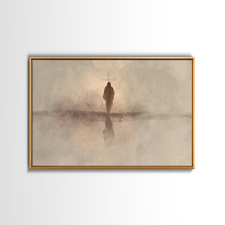 Silent Covenant, Framed Canvas Print, Christian Wall Art, Christian Art Canvas, Moody Christian Art, Jesus Painting, Christian Christmas Ar