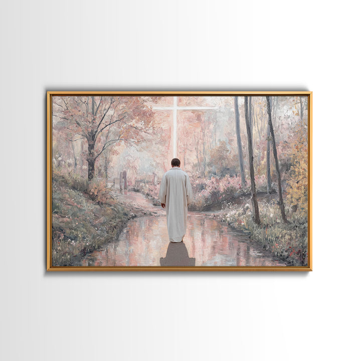 Radiant Way – Framed Canvas Print – Christian Wall Art – Modern Christian Art – Jesus Painting – Christian Art Canvas – Christmas Art