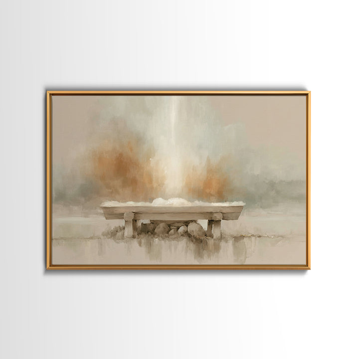 Holy Night Cradle – Framed Canvas Print – Christmas Art – Christian Wall Art – Christian Christmas Art – Christian Art Canvas – Nativity Ar