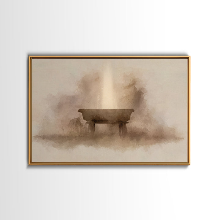 Manger Light – Framed Canvas Print – Christian Wall Art – Christian Art Canvas – Christmas Art – Christian Christmas Art – Christian Decor