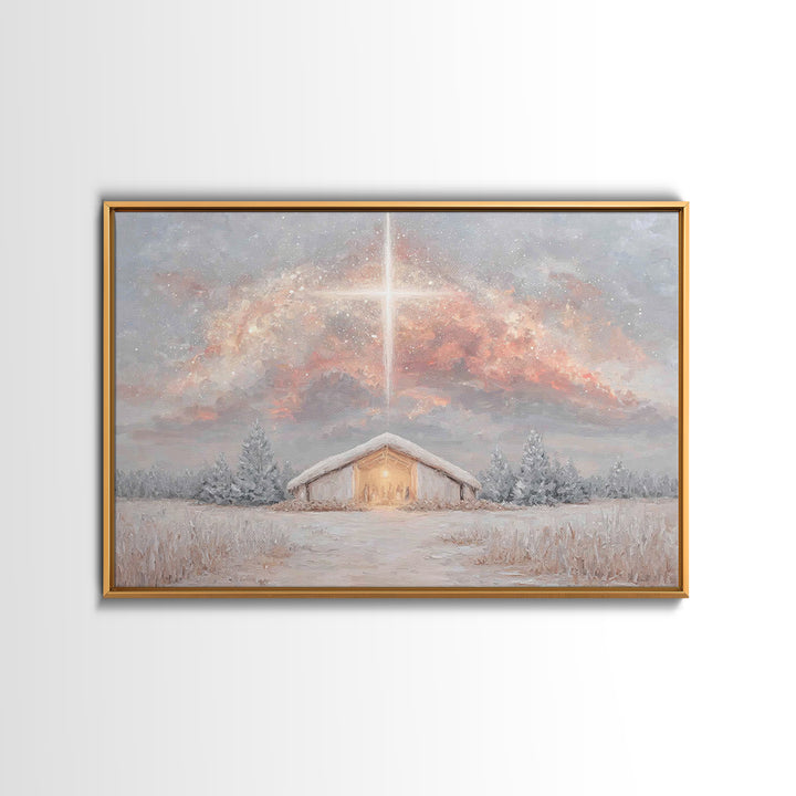 Winter Glory – Framed Canvas Print – Christian Decor – Christian Christmas Art – Christian Art Canvas – Christmas Art – Christian Wall Art