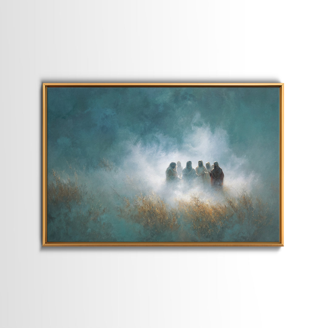 Hillside Awakening – Framed Canvas Print – Christian Wall Art – Christian Art Canvas – Jesus Painting – Christmas Art