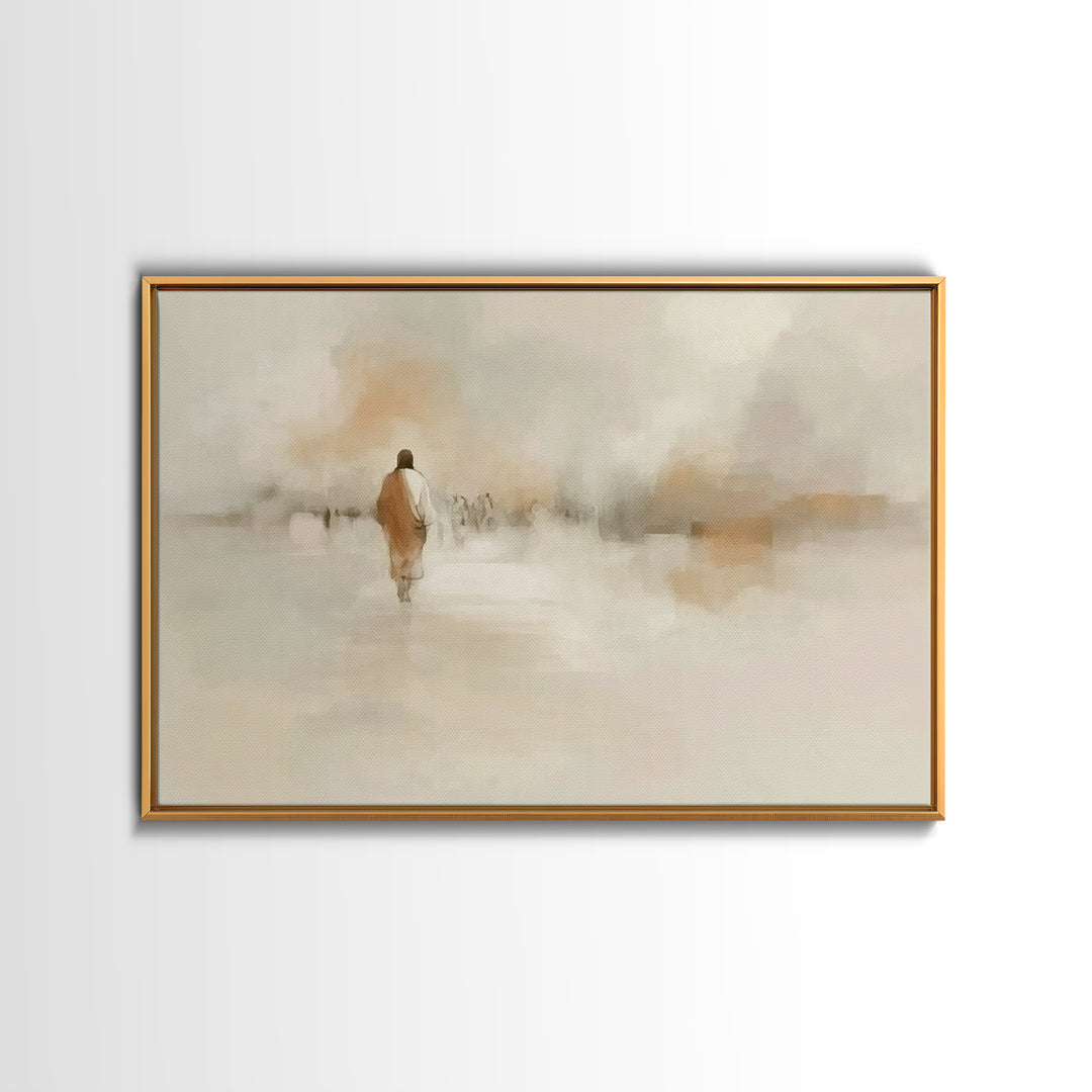 Sacred Steps, Framed Canvas Print, Christian Art Canvas, Jesus Painting, Christian Wall Art, Subtle Christian Paintings