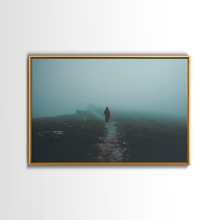 Solitude In Faith – Framed Canvas Print – Christian Art Canvas – Moody Christian Art – Jesus Painting – Christian Wall Art