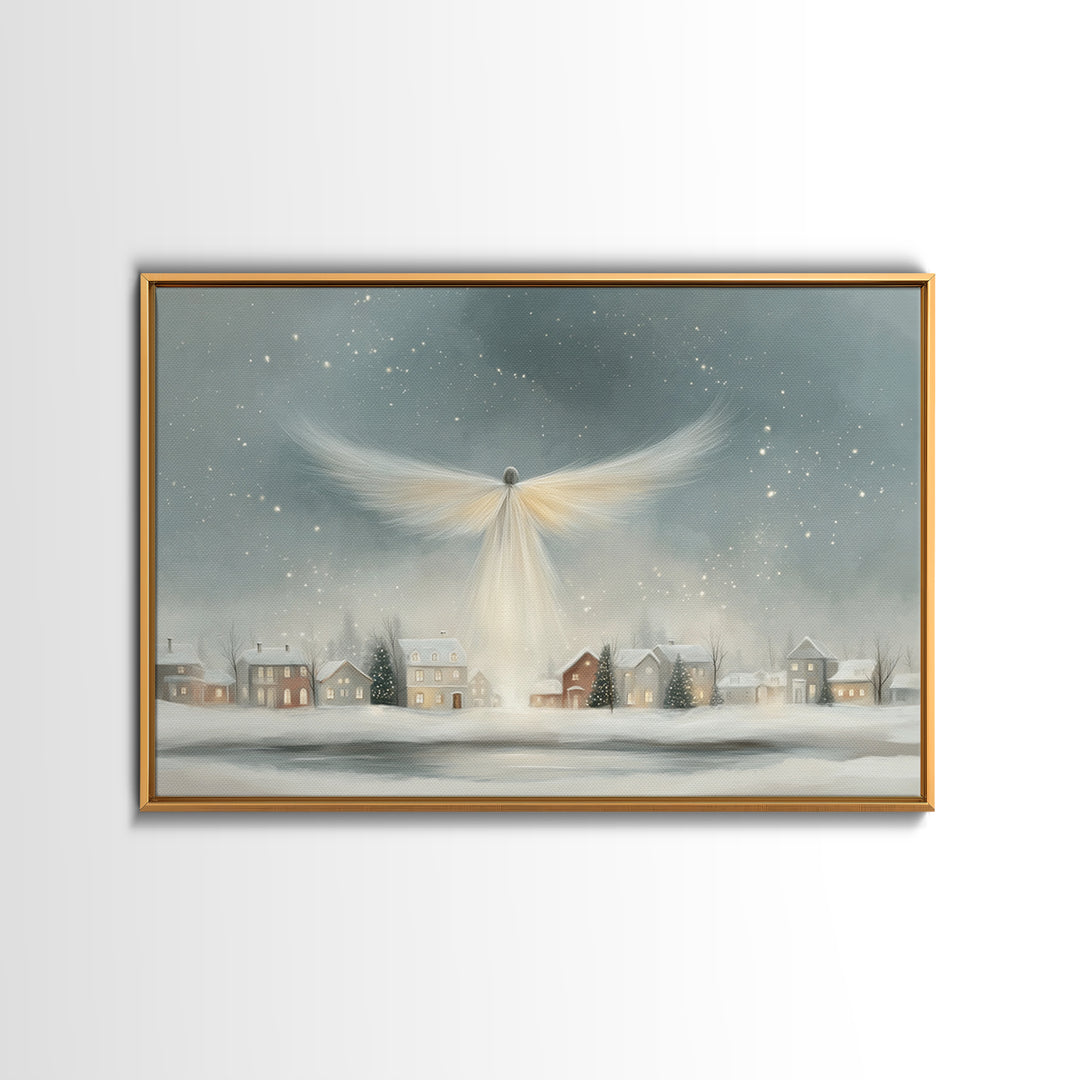 Wings Of Peace – Framed Canvas Print – Christian Christmas Art – Christian Wall Art – Modern Christian Art – Christmas Canvas Wall Art