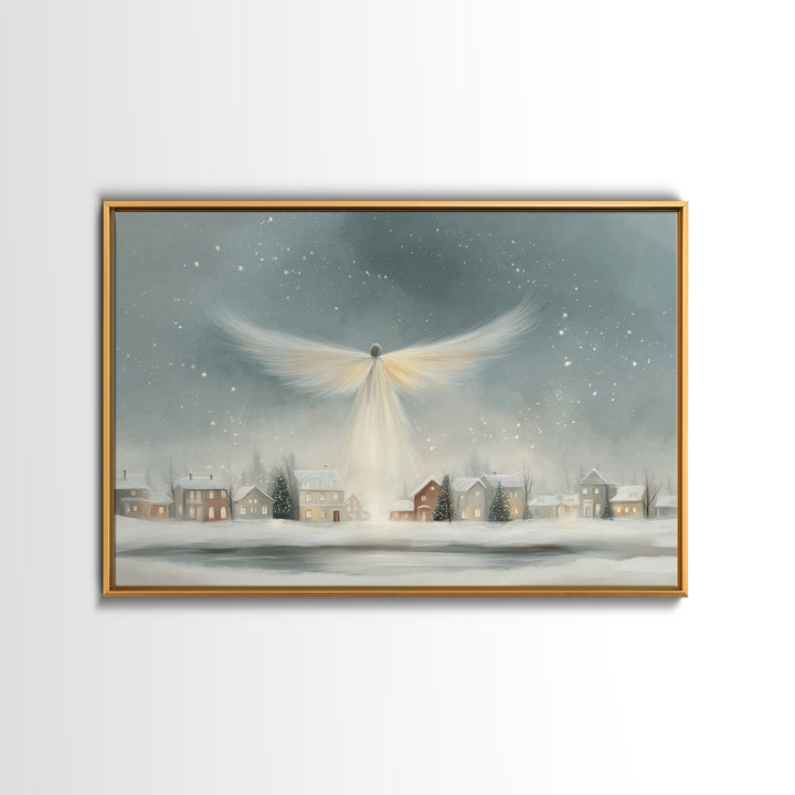 Wings Of Peace – Framed Canvas Print – Christian Christmas Art – Christian Wall Art – Modern Christian Art – Christmas Canvas Wall Art