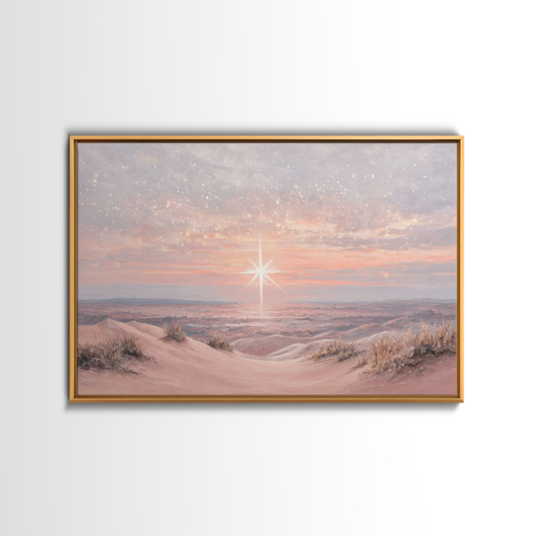 Star Of Dawn – Framed Canvas Print – Christmas Art – Christian Art Canvas – Christian Wall Art – Christian Christmas Art – Jesus Painting