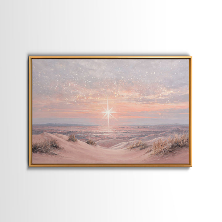 Star Of Dawn – Framed Canvas Print – Christmas Art – Christian Art Canvas – Christian Wall Art – Christian Christmas Art – Jesus Painting