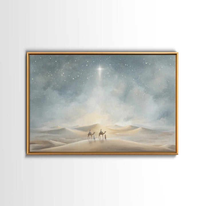 Wandering Light – Framed Canvas Print – Christian Art Canvas – Christian Wall Art – Christian Christmas Art – Christmas Art – Christian Gif
