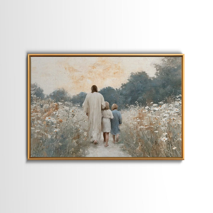 Garden Of Peace – Framed Canvas Print – Christian Wall Art – Jesus Painting – Christian Art Canvas – Christian Art – Christian Gift Ideas