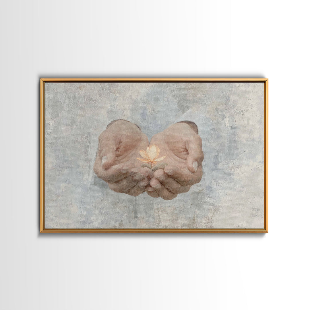 Autumn Faith Path | Framed Canvas Print | Christian Art Canvas | Jesus Painting | Christian Wall Art | Christian Decor
