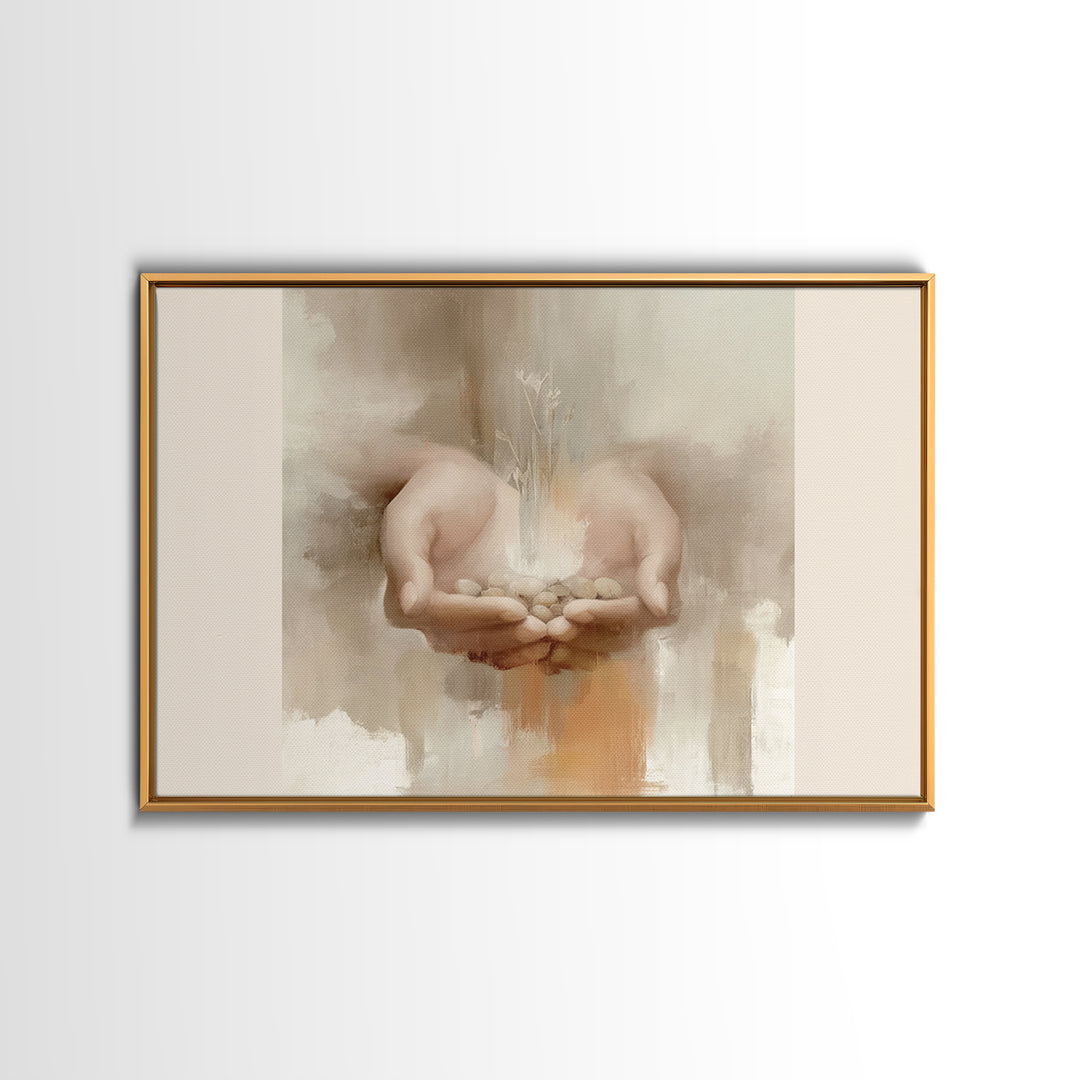 Blessed Renewal | Framed Canvas Print | Christian Art Print | Christian Wall Art | Jesus Painting | Christian Decor
