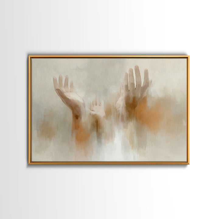 Hopeful Reach, Framed Canvas Print, Christian Paintings, Subtle Christian Art, Christian Art Canvas, Modern Christian Painting, Christian D
