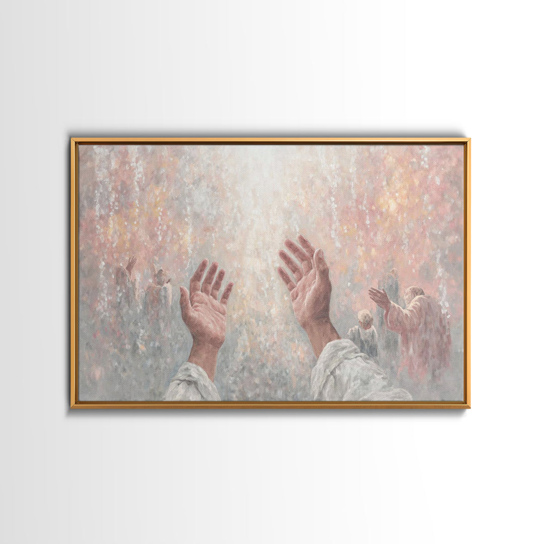 Glory In The Heavens – Framed Canvas Print – Christian Art Canvas – Christian Wall Art – Modern Christian Art – Christian Art Work – Christ