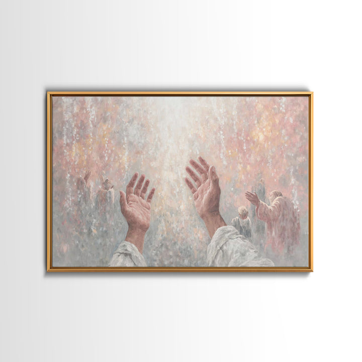 Glory In The Heavens – Framed Canvas Print – Christian Art Canvas – Christian Wall Art – Modern Christian Art – Christian Art Work – Christ