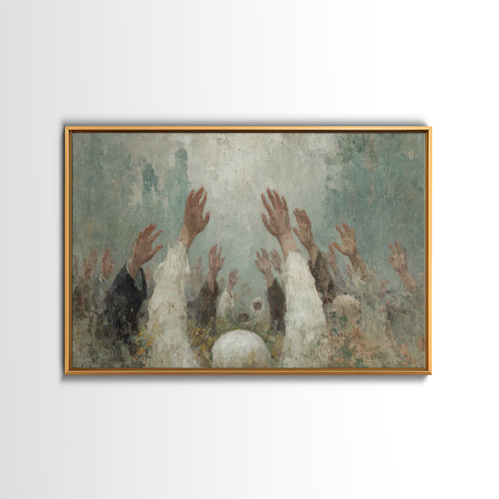 Rising Prayer – Framed Canvas Print – Christian Wall Art – Christian Art Canvas – Moody Christian Art – Abstract Christian Art – Christian