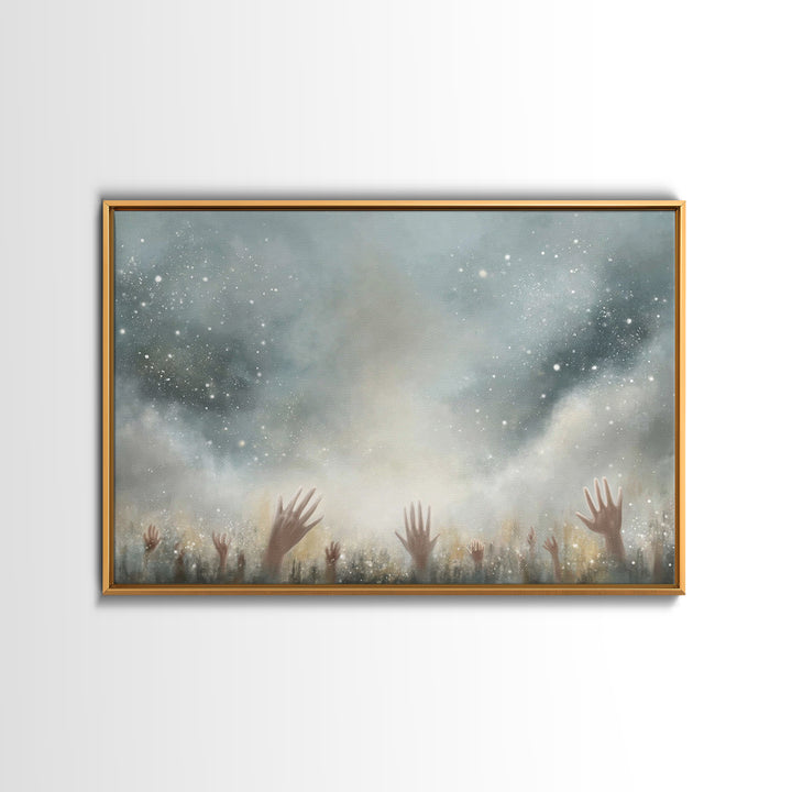 Sacred Assembly | Framed Canvas Print | Christian Art | Christian Wall Art | Christian Art Painting | Unique Christian Art | Christian Gift
