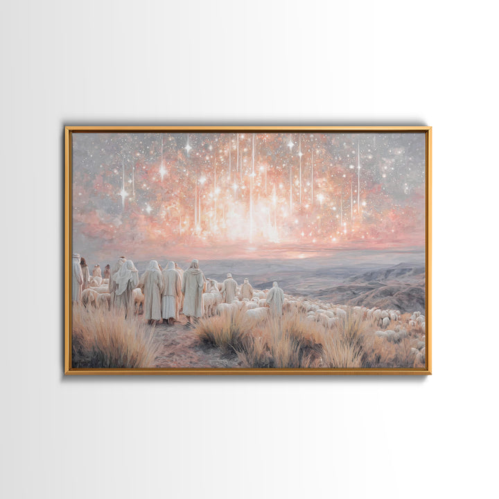 Dawn Of Glory – Framed Canvas Print – Christian Christmas Art – Christian Wall Art – Christian Art Canvas – Christmas Art – Christian Gift