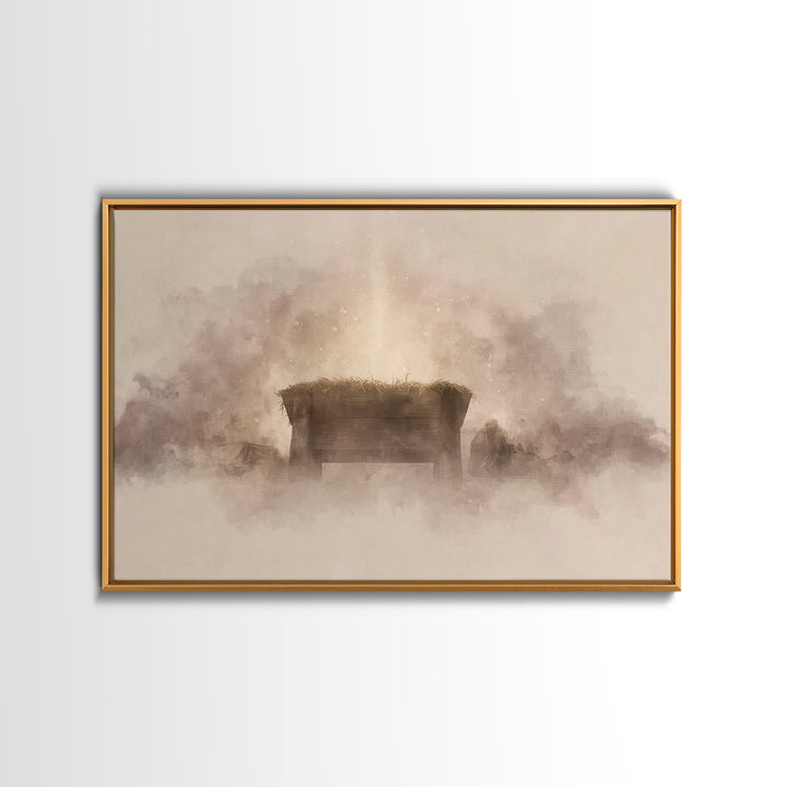 Celestial Wonder – Framed Canvas Print – Christian Wall Art – Christmas Art – Christian Art Canvas – Christian Christmas Art – Subtle Chris