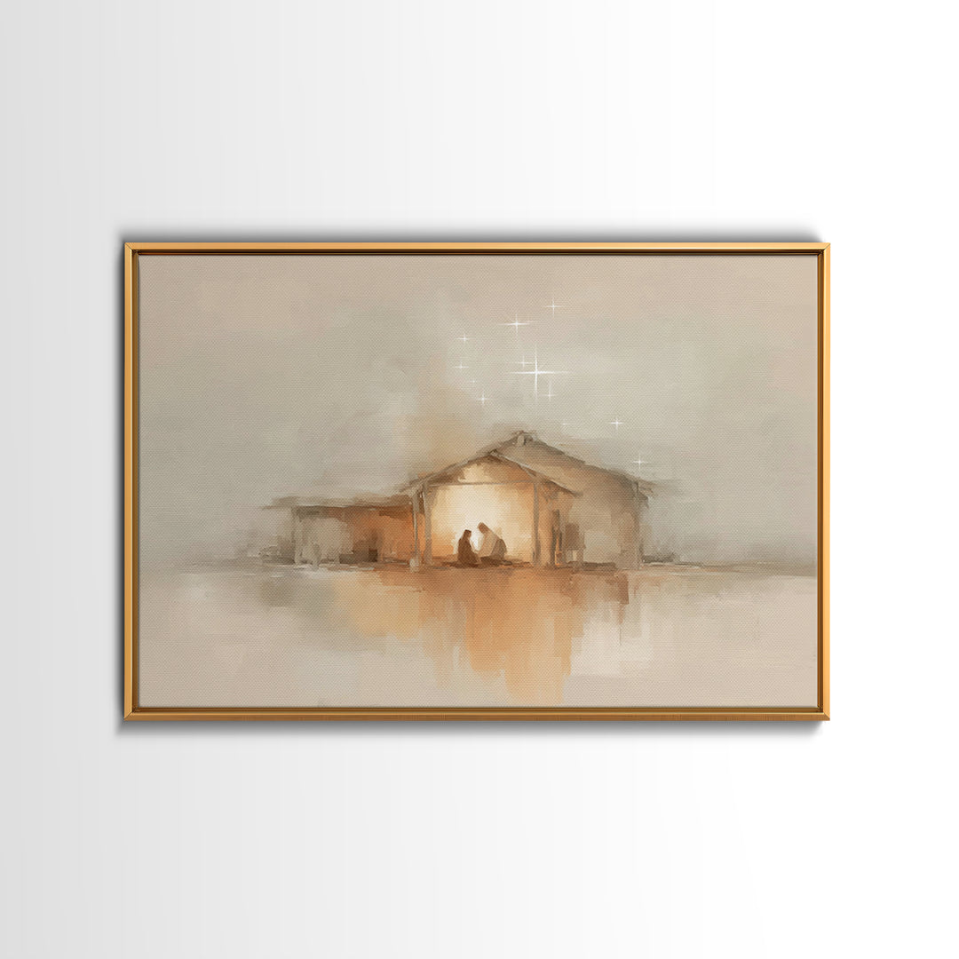 Sacred Family Light – Framed Canvas Print – Christian Art – Christian Wall Art – Jesus Art Print – Christian Art Canvas – Christian Decor