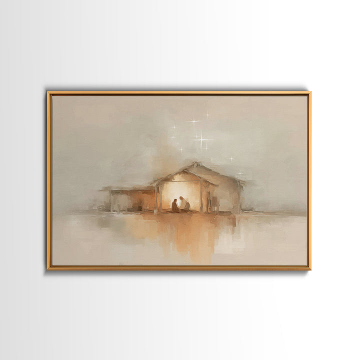 Sacred Family Light – Framed Canvas Print – Christian Art – Christian Wall Art – Jesus Art Print – Christian Art Canvas – Christian Decor
