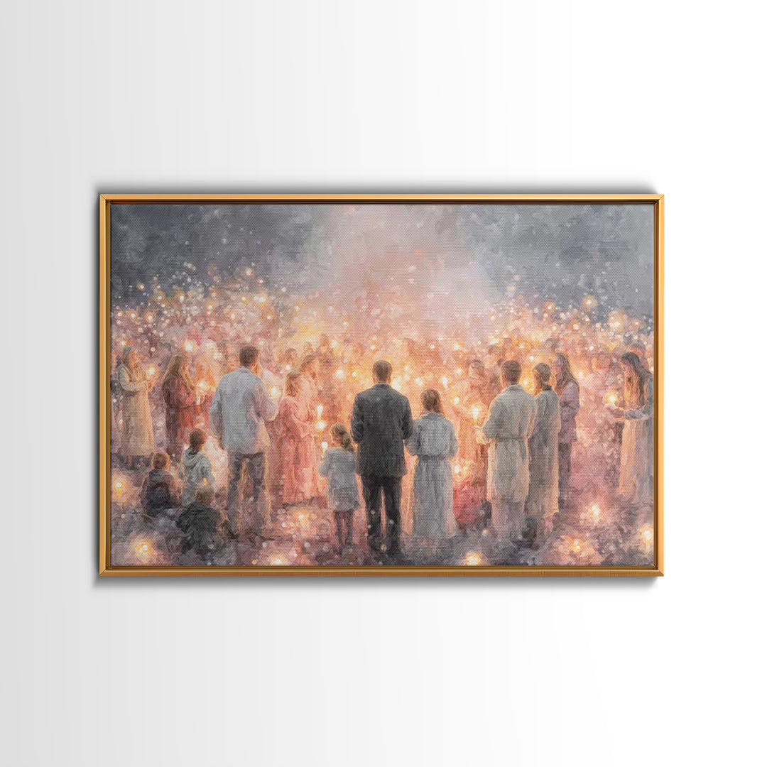 Light Of Fellowship – Framed Canvas Print – Christian Wall Art – Christian Art Canvas – Christmas Art – Christian Christmas Art – Jesus Pai