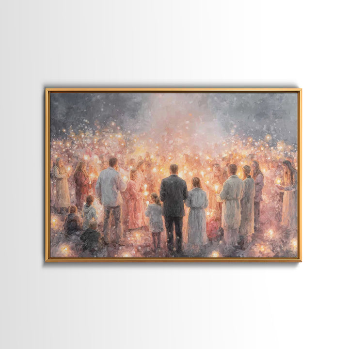 Light Of Fellowship – Framed Canvas Print – Christian Wall Art – Christian Art Canvas – Christmas Art – Christian Christmas Art – Jesus Pai